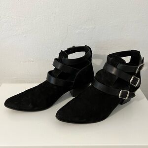 Saint Laurent Black Suede Booties